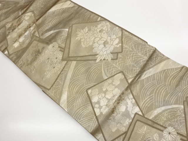 JAPANESE NAGOYA OBI / WOVEN ROUGH WAVE